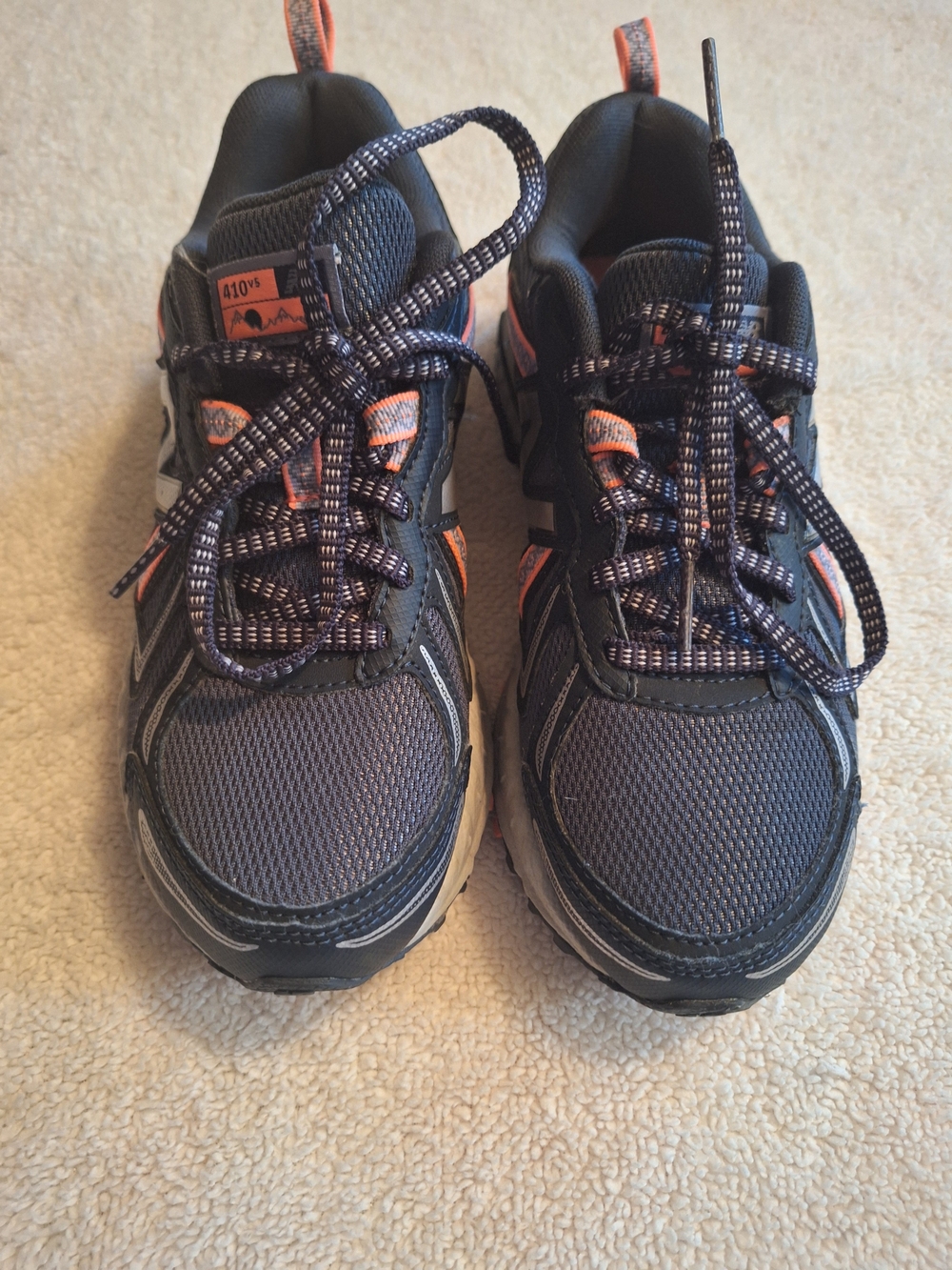 New Balance Navy and Orange Youth Athletic Sneakers
